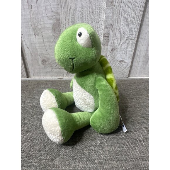 Soft Cuddly Green Turtle Plush Toy 10 inch By Mary Meyer Stuffed Animal - Picture 4 of 8